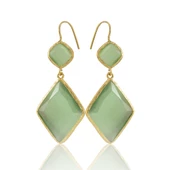 Kadir Jewellery 22 Ayar Altın Kaplama Kadın Sallantılı Küpe -El İşçiliği Ve Hipoalerjenik Küpe - 4