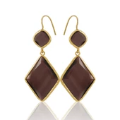 Kadir Jewellery 22 Ayar Altın Kaplama Kadın Sallantılı Küpe -El İşçiliği Ve Hipoalerjenik Küpe - 7