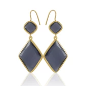 Kadir Jewellery 22 Ayar Altın Kaplama Kadın Sallantılı Küpe -El İşçiliği Ve Hipoalerjenik Küpe - 10