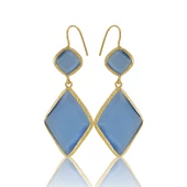Kadir Jewellery 22 Ayar Altın Kaplama Kadın Sallantılı Küpe -El İşçiliği Ve Hipoalerjenik Küpe - 12