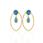 Kadir Jewellery 22 Ayar Altın Kaplama Vintage Küpe -El İşçiliği Ve Hipoalerjenik Küpe - 9