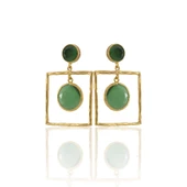 Kadir Jewellery 22 Ayar Altın Kaplama Kadın Sallantılı Küpe -El İşçiliği Ve Hipoalerjenik Küpe-E85 - 3