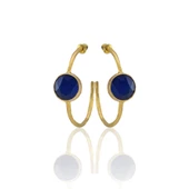 Kadir Jewellery 22 Ayar Altın Kaplama Kadın Taşlı Küpe -El İşçiliği Ve Hipoalerjenik Küpe thumbnail 8