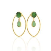 Kadir Jewellery 22 Ayar Altın Kaplama Vintage Küpe -El İşçiliği Ve Hipoalerjenik Küpe - 3