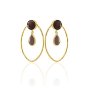 Kadir Jewellery 22 Ayar Altın Kaplama Vintage Küpe -El İşçiliği Ve Hipoalerjenik Küpe - 7