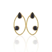 Kadir Jewellery 22 Ayar Altın Kaplama Geometrik Küpe -El İşçiliği Ve Hipoalerjenik Küpe - 11