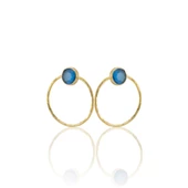 Kadir Jewellery 22 Ayar Altın Kaplama Kadın Halka Küpe -El İşçiliği Ve Hipoalerjenik Küpe thumbnail 9