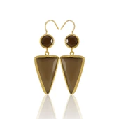 Kadir Jewellery 22 Ayar Altın Kaplama Kadın Sallantılı Küpe -El İşçiliği Ve Hipoalerjenik Küpe thumbnail 5