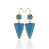 Kadir Jewellery 22 Ayar Altın Kaplama Kadın Sallantılı Küpe -El İşçiliği Ve Hipoalerjenik Küpe thumbnail 10