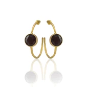 Kadir Jewellery 22 Ayar Altın Kaplama Kadın Taşlı Küpe -El İşçiliği Ve Hipoalerjenik Küpe thumbnail 7