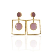 Kadir Jewellery 22 Ayar Altın Kaplama Kadın Sallantılı Küpe -El İşçiliği Ve Hipoalerjenik Küpe-E85 - 6