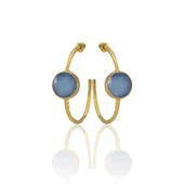 Kadir Jewellery 22 Ayar Altın Kaplama Kadın Taşlı Küpe -El İşçiliği Ve Hipoalerjenik Küpe thumbnail 12