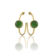 Kadir Jewellery 22 Ayar Altın Kaplama Kadın Taşlı Küpe -El İşçiliği Ve Hipoalerjenik Küpe thumbnail 2