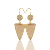 Kadir Jewellery 22 Ayar Altın Kaplama Kadın Sallantılı Küpe -El İşçiliği Ve Hipoalerjenik Küpe thumbnail 7