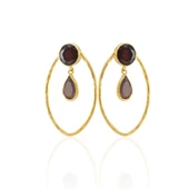 Kadir Jewellery 22 Ayar Altın Kaplama Vintage Küpe -El İşçiliği Ve Hipoalerjenik Küpe - 5