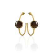 Kadir Jewellery 22 Ayar Altın Kaplama Kadın Taşlı Küpe -El İşçiliği Ve Hipoalerjenik Küpe thumbnail 4