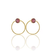 Kadir Jewellery 22 Ayar Altın Kaplama Kadın Halka Küpe -El İşçiliği Ve Hipoalerjenik Küpe thumbnail 5