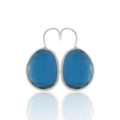 Kadir Jewellery Gümüş Kaplama Fosil Taşlı Küpe -El İşçiliği Ve Hipoalerjenik Küpe thumbnail 10