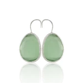 Kadir Jewellery Gümüş Kaplama Fosil Taşlı Küpe -El İşçiliği Ve Hipoalerjenik Küpe thumbnail 4