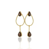 Kadir Jewellery 22 Ayar Altın Kaplama Kadın Sallantılı Küpe -El İşçiliği Ve Hipoalerjenik Küpe-E85 - 8
