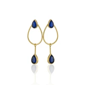 Kadir Jewellery 22 Ayar Altın Kaplama Kadın Sallantılı Küpe -El İşçiliği Ve Hipoalerjenik Küpe-E85 - 9