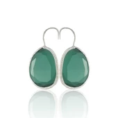 Kadir Jewellery Gümüş Kaplama Fosil Taşlı Küpe -El İşçiliği Ve Hipoalerjenik Küpe thumbnail 2