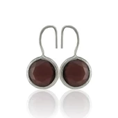 Kadir Jewellery Gümüş Kaplama Kadın Taşlı Küpe -El İşçiliği Ve Hipoalerjenik Küpe - 7