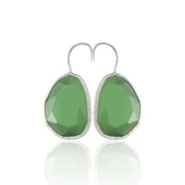 Kadir Jewellery Gümüş Kaplama Fosil Taşlı Küpe -El İşçiliği Ve Hipoalerjenik Küpe thumbnail 3