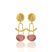 Kadir Jewellery 22 Ayar Altın Kaplama Vintage Küpe -El İşçiliği Ve Hipoalerjenik Küpe thumbnail 6