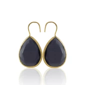 Kadir Jewellery 22 Ayar Altın Kaplama Damla Taşlı Küpe -El İşçiliği Ve Hipoalerjenik Küpe thumbnail 11