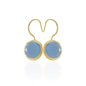 Kadir Jewellery 22 Ayar Altın Kaplama Kadın Taşlı Küpe -El İşçiliği Ve Hipoalerjenik Küpe -E01 thumbnail 12