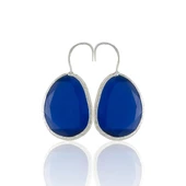 Kadir Jewellery Gümüş Kaplama Fosil Taşlı Küpe -El İşçiliği Ve Hipoalerjenik Küpe thumbnail 9