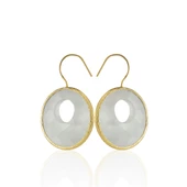 Kadir Jewellery 22 Ayar Altın Kaplama Kadın Taşlı Küpe -El İşçiliği Ve Hipoalerjenik Küpe - 12