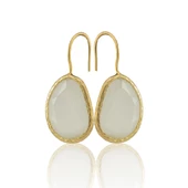 Kadir Jewellery 22 Ayar Altın Kaplama Fosil Taşlı Küpe -El İşçiliği Ve Hipoalerjenik Küpe thumbnail 11