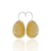 Kadir Jewellery Gümüş Kaplama Fosil Taşlı Küpe -El İşçiliği Ve Hipoalerjenik Küpe thumbnail 1