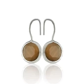 Kadir Jewellery Gümüş Kaplama Kadın Taşlı Küpe -El İşçiliği Ve Hipoalerjenik Küpe - 4
