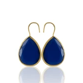 Kadir Jewellery 22 Ayar Altın Kaplama Damla Taşlı Küpe -El İşçiliği Ve Hipoalerjenik Küpe thumbnail 9