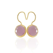 Kadir Jewellery 22 Ayar Altın Kaplama Kadın Taşlı Küpe -El İşçiliği Ve Hipoalerjenik Küpe -E01 thumbnail 6