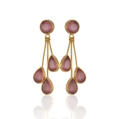 Kadir Jewellery 22 Ayar Altın Kaplama Vintage Küpe -El İşçiliği Ve Hipoalerjenik Küpe thumbnail 7