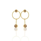 Kadir Jewellery 22 Ayar Altın Kaplama Kadın Sallantılı Küpe -El İşçiliği Ve Hipoalerjenik Küpe thumbnail 7