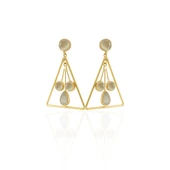 Kadir Jewellery 22 Ayar Altın Kaplama Kadın Sallantılı Küpe -El İşçiliği Ve Hipoalerjenik Küpe - 12