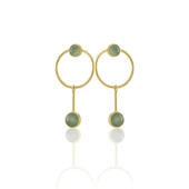 Kadir Jewellery 22 Ayar Altın Kaplama Kadın Sallantılı Küpe -El İşçiliği Ve Hipoalerjenik Küpe thumbnail 4