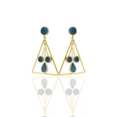 Kadir Jewellery 22 Ayar Altın Kaplama Kadın Sallantılı Küpe -El İşçiliği Ve Hipoalerjenik Küpe - 1