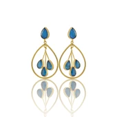 Kadir Jewellery 22 Ayar Altın Kaplama Kadın Sallantılı Küpe -El İşçiliği Ve Hipoalerjenik Küpe - 9