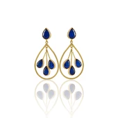 Kadir Jewellery 22 Ayar Altın Kaplama Kadın Sallantılı Küpe -El İşçiliği Ve Hipoalerjenik Küpe - 8