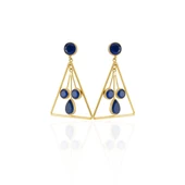 Kadir Jewellery 22 Ayar Altın Kaplama Kadın Sallantılı Küpe -El İşçiliği Ve Hipoalerjenik Küpe - 9