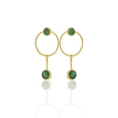 Kadir Jewellery 22 Ayar Altın Kaplama Kadın Sallantılı Küpe -El İşçiliği Ve Hipoalerjenik Küpe thumbnail 3