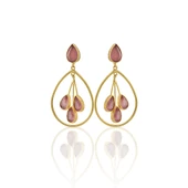 Kadir Jewellery 22 Ayar Altın Kaplama Kadın Sallantılı Küpe -El İşçiliği Ve Hipoalerjenik Küpe - 6