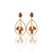 Kadir Jewellery 22 Ayar Altın Kaplama Kadın Sallantılı Küpe -El İşçiliği Ve Hipoalerjenik Küpe - 12