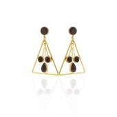 Kadir Jewellery 22 Ayar Altın Kaplama Kadın Sallantılı Küpe -El İşçiliği Ve Hipoalerjenik Küpe - 5